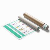 Kids Educational Wall Art – Verbs Learning Poster for Classrooms