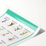 Kids Educational Wall Art – Verbs Learning Poster for Classrooms