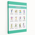Kids Educational Wall Art – Verbs Learning Poster for Classrooms