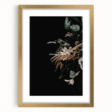 Extra large abstract art print with textured autumn shades on a framed canvas, ideal for living room decor.