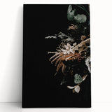 Black and white abstract tree design on large stretched canvas, ideal for kitchen wall art or bedroom ambiance.