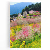 Black and white abstract depiction of spring on large stretched canvas, suitable for kitchen wall art.