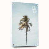 Large abstract wall art on acrylic glass depicting vibrant summer hues, ideal for bedroom or dining room decor.