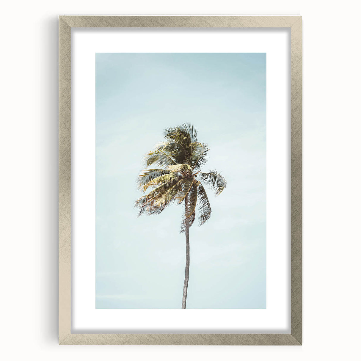Textured abstract art print in warm orange and yellow hues, framed in silver, ideal for bedroom wall decor.