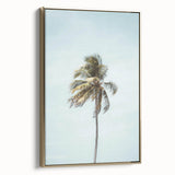 Framed canvas featuring a vintage-style landscape painting in gold and black tones, ideal for bedroom wall art.