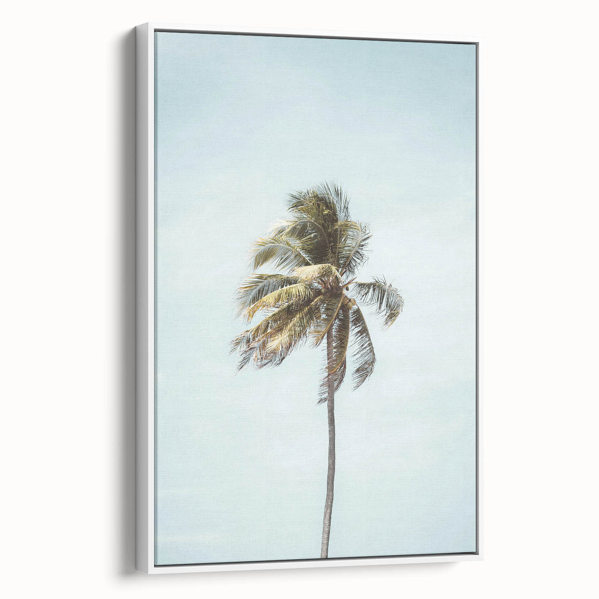 Framed canvas of vintage poster art featuring a colorful summer design on a black background, ideal for living room decor.