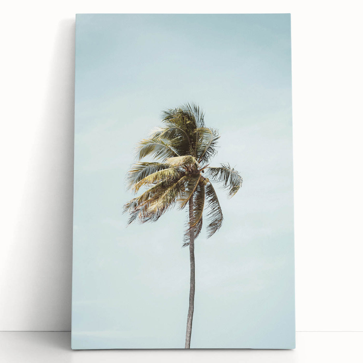 Large black and white stretched canvas featuring a minimalist summer design, ideal for kitchen wall art or bedroom ambiance.