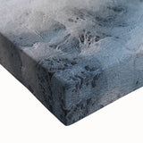 Winter landscape art painting in black and white on stretched canvas, ideal for bedroom wall decor.