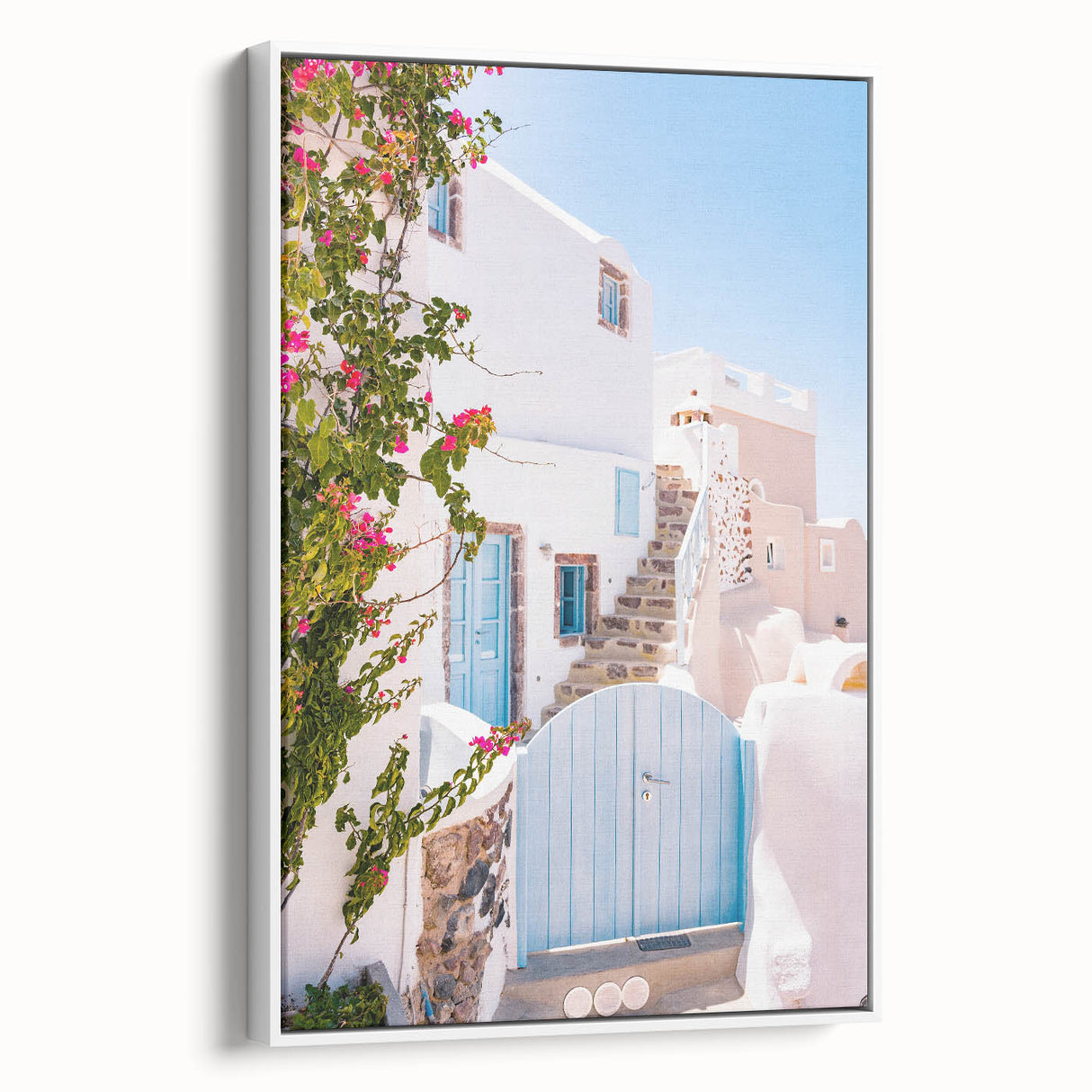 Vintage poster art featuring a colorful abstract design on extra large framed canvas, ideal for living room decor.