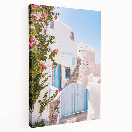Large abstract painting on stretched canvas featuring a blend of warm summer hues, ideal for kitchen wall art.