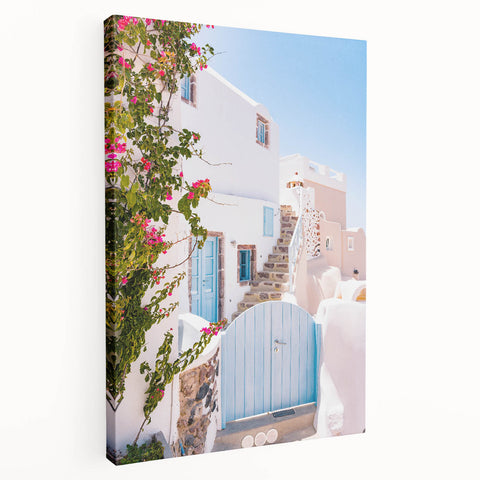 Large abstract painting on stretched canvas featuring a blend of warm summer hues, ideal for kitchen wall art.