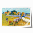 Extra large rolled canvas print featuring Van Gogh-inspired floral art in vibrant colors, ideal for dining room decor.