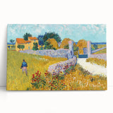 Large black and white stretched canvas print of Van Gogh-inspired artwork, ideal for kitchen wall art.