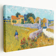Large stretched canvas depicting Van Gogh's Starry Night with swirling blue and yellow tones, suited for kitchen wall art.