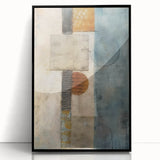 Framed acrylic wall art featuring abstract strokes in black and white, showcasing a modern design perfect for contemporary home decor.