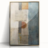 Framed abstract wall art featuring dynamic gold strokes on an acrylic surface, elegantly displayed in a modern setting, perfect for contemporary decor.