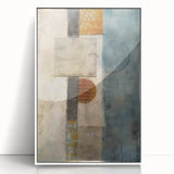 Framed abstract strokes wall art featuring vibrant colors against a white background, ideal for modern home decor, enhancing living spaces with artistic flair.