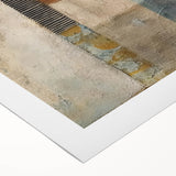 Abstract wall art on rolled canvas showcasing vibrant, multicolored strokes in a dynamic composition, perfect for modern decor. Ideal for adding a pop of color to living spaces.