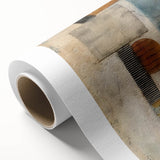 Abstract wall art canvas showcasing vibrant strokes in shades of blue, orange, and yellow, designed for modern decor. Perfect for adding a pop of color to any space.