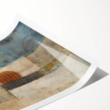 Abstract strokes wall art print showcasing vibrant colors and dynamic patterns, perfect for modern home decor. Rolled and ready for framing or display.