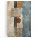 Abstract strokes wall art on stretched canvas, showcasing vibrant colors and dynamic patterns, perfect for modern home decor. Adds a contemporary touch to any room.