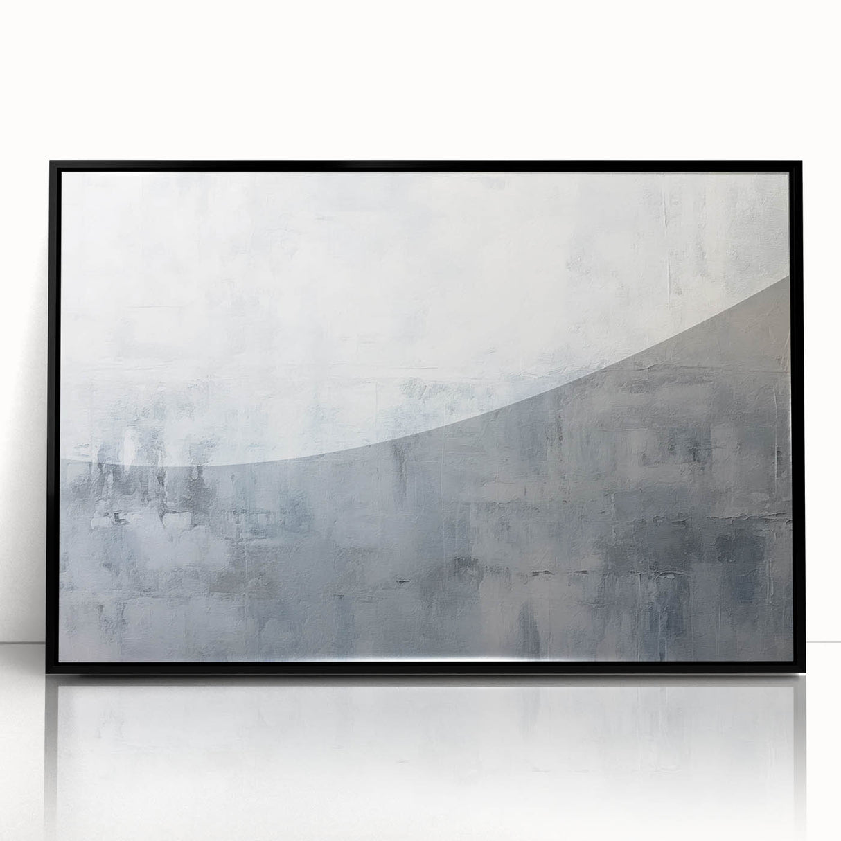 Framed abstract strokes wall art featuring bold black and white designs, ideal for modern decor, displayed in a sleek black frame, enhancing any interior setting.