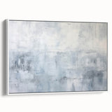 Framed abstract strokes wall art in white, showcasing bold brush strokes and textures, perfect for modern home decor or office spaces.