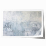 Abstract wall art print showcasing vibrant strokes in shades of blue, orange, and yellow, rolled for easy shipping and display in modern interiors.