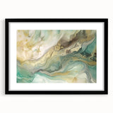 Abstract strokes wall art framed with a black mat, showcasing a modern design with vibrant colors and dynamic patterns, perfect for contemporary decor.