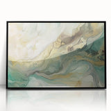 Framed abstract strokes wall art in black acrylic, showcasing a modern design with fluid lines and dynamic shapes, perfect for contemporary decor.