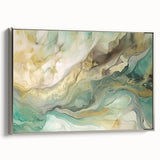 Framed abstract strokes wall art in silver, showcasing dynamic brushwork and vibrant colors, adding modern elegance to home decor. Perfect for living spaces.