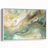 Framed canvas wall art featuring abstract strokes in soft white and gray tones, showcasing a modern design that enhances contemporary interiors.