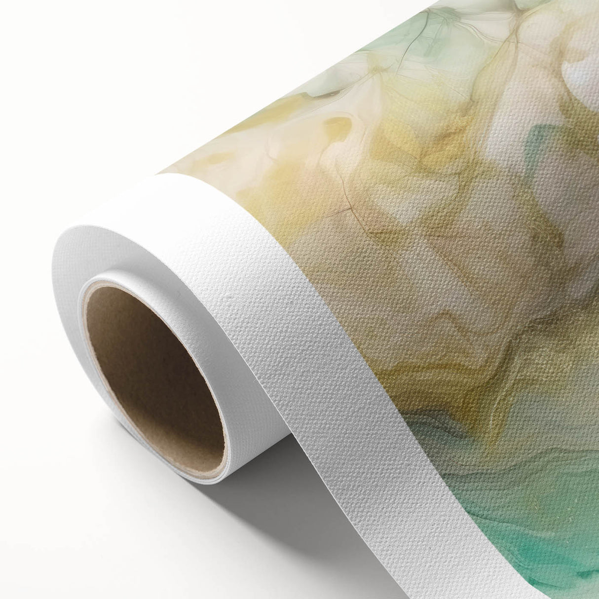 Abstract wall art print featuring colorful strokes in vibrant hues, elegantly rolled in a protective tube, perfect for modern home decor. Ideal for enhancing artistic spaces.