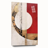 Abstract wall art featuring vibrant strokes in blue, pink, and gold, displayed from a side view on acrylic glass, showcasing a modern design perfect for contemporary decor.