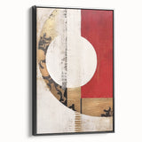 Framed abstract wall art featuring dynamic black strokes on a textured canvas, showcasing modern design elements, perfect for contemporary home decor.