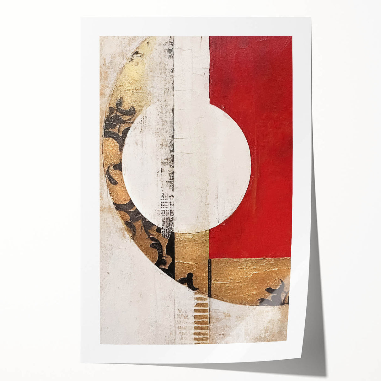Abstract wall art print featuring vibrant strokes in blue, orange, and yellow colors, perfect for modern home decor. Ideal for enhancing living spaces with artistic flair.