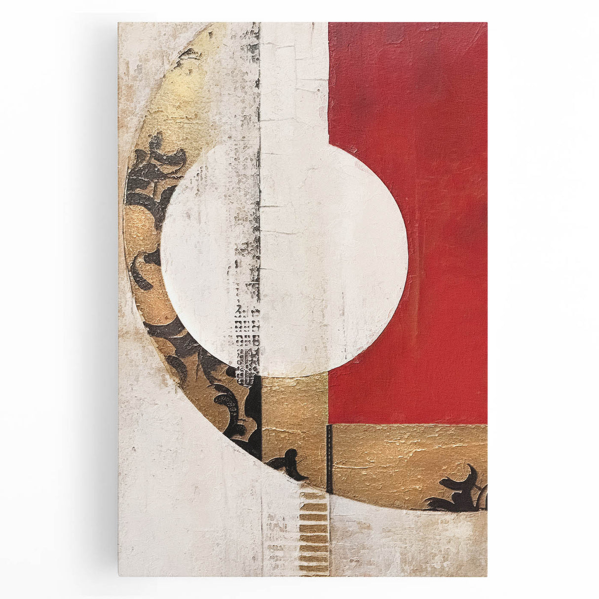 Abstract canvas wall art showcasing vibrant, multicolored strokes in a modern design. Ideal for contemporary home decor, adding a touch of creativity and color to any space.