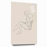 Semi-Nude Seated Woman by Ananda K. Coomaraswamy - Elegant Line Art