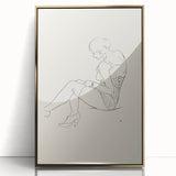 Semi-Nude Seated Woman by Ananda K. Coomaraswamy - Elegant Line Art