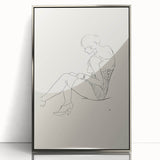 Semi-Nude Seated Woman by Ananda K. Coomaraswamy - Elegant Line Art