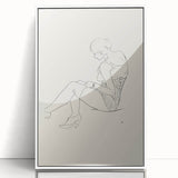 Semi-Nude Seated Woman by Ananda K. Coomaraswamy - Elegant Line Art