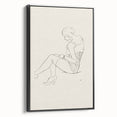 Semi-Nude Seated Woman by Ananda K. Coomaraswamy - Elegant Line Art