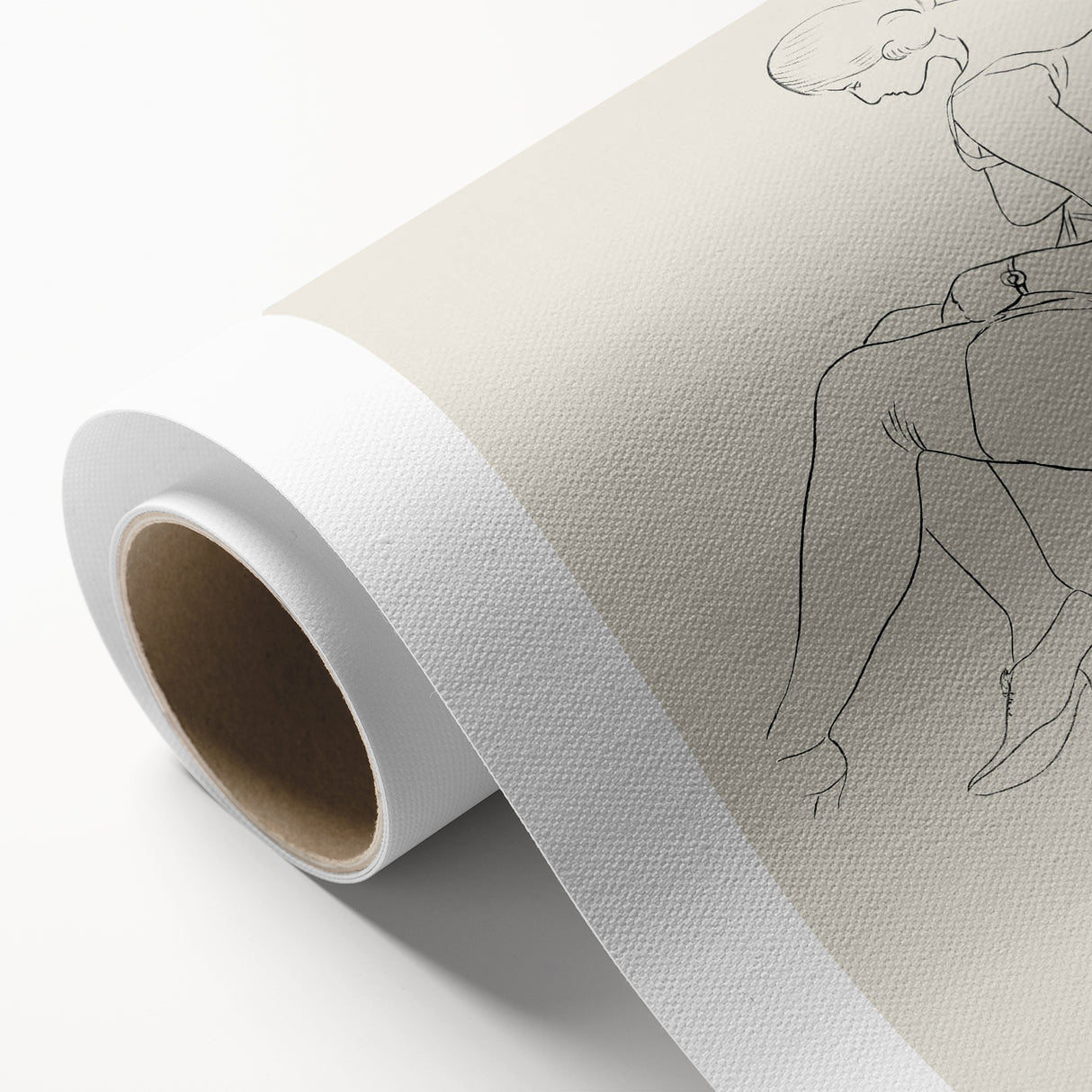 Semi-Nude Seated Woman by Ananda K. Coomaraswamy - Elegant Line Art