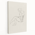 Semi-Nude Seated Woman by Ananda K. Coomaraswamy - Elegant Line Art