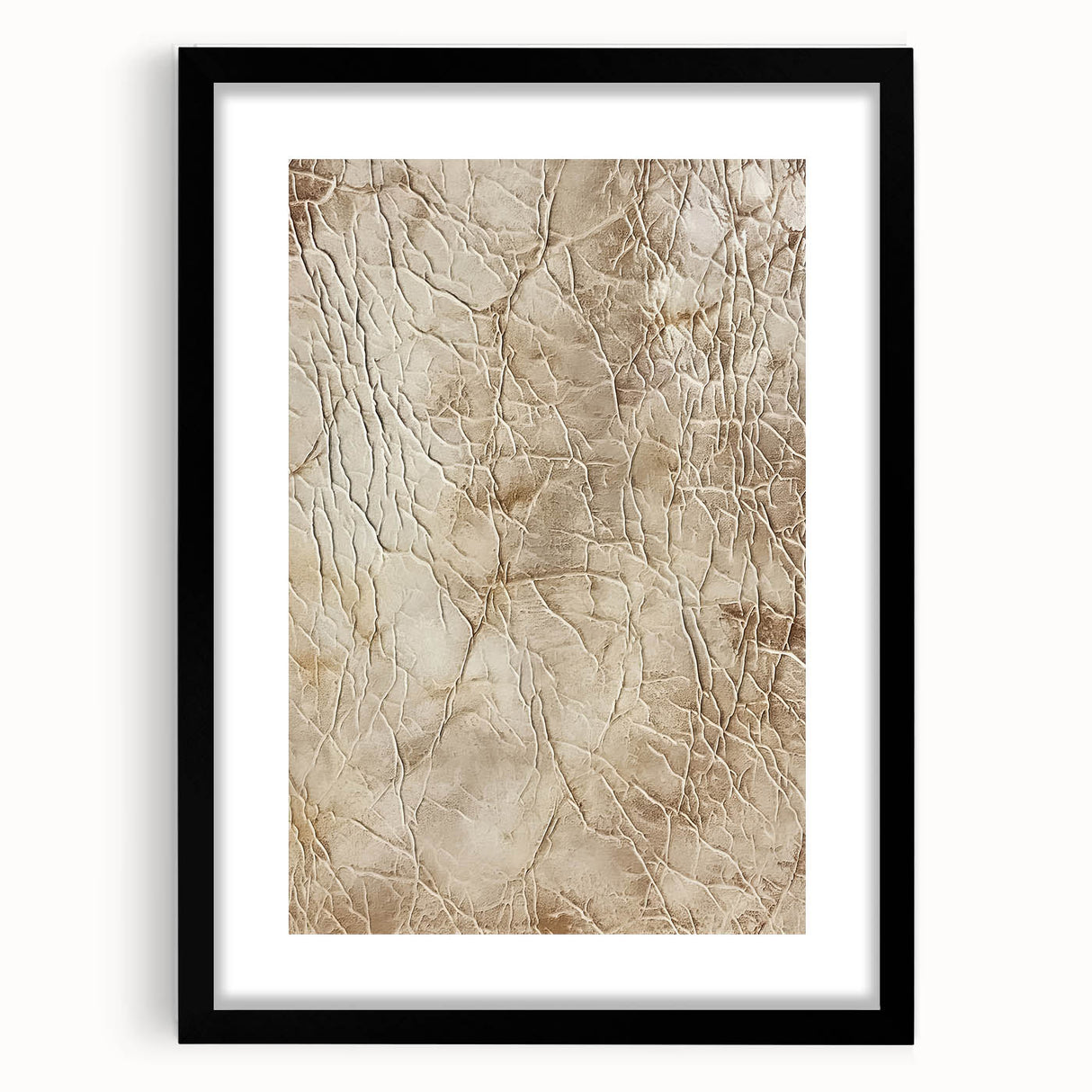 Abstract wall art featuring dynamic strokes in shades of black, white, and gray, framed with a sleek mat for an elegant presentation, ideal for modern decor.