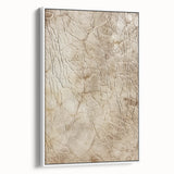 Framed canvas wall art showcasing abstract strokes in white and pastel colors, adding a modern touch to home decor with a sleek side view presentation.