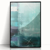 Framed abstract wall art featuring bold black strokes on a white background, designed to enhance modern interiors with striking visual appeal.