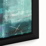 Close-up of framed abstract strokes wall art with vibrant colors and dynamic lines, showcasing modern design elements perfect for contemporary home decor.