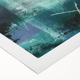 Abstract strokes wall art on rolled canvas showcasing a vibrant blend of blue, orange, and yellow hues, perfect for modern home decor. Ideal for adding a contemporary touch to any living space.