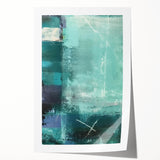 Abstract wall art print featuring bold, colorful strokes on a textured background, rolled and packaged in a protective tube, ideal for modern home decor.